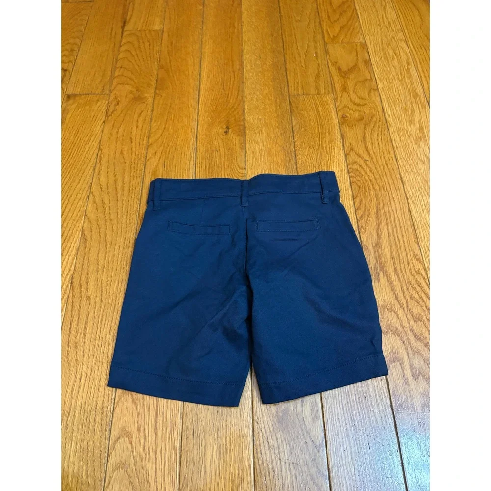 NWOT Old Navy Kids Navy Bermuda Stretch Chino Shorts Size 6 Adjustable Waist